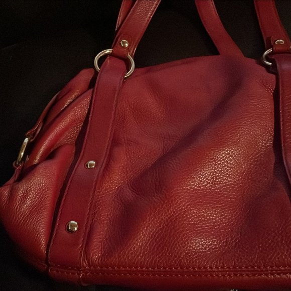 Michael Kors Fulton Gold Logo Leather Satchel - Picture 4 of 4